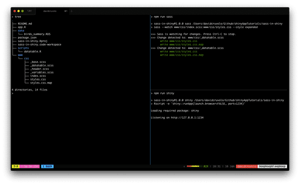 tmux screenshot